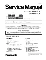 Panasonic SA-AKX600LM Service Manual preview