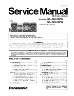 Preview for 1 page of Panasonic SA-AKX76PH Service Manual