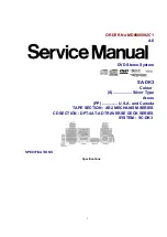 Preview for 1 page of Panasonic SA-DK3 Service Manual