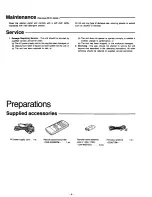 Preview for 5 page of Panasonic SA-H82 Operating Instructions Manual