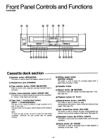 Preview for 10 page of Panasonic SA-H82 Operating Instructions Manual