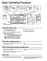 Preview for 13 page of Panasonic SA-H82 Operating Instructions Manual