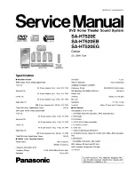 Предварительный просмотр 1 страницы Panasonic SA-HT520E Service Manual