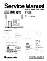 Preview for 1 page of Panasonic SA-HT730P Service Manual