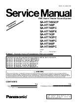 Предварительный просмотр 1 страницы Panasonic SA-HT740GCP Service Manual Supplement