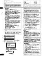 Preview for 2 page of Panasonic SA-HT850 Operating Instructions Manual