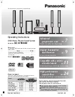 Panasonic SA-HT885W Operating Instructions Manual предпросмотр