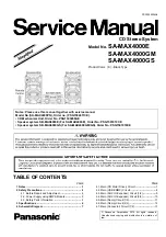 Panasonic SA-MAX4000E Service Manual preview