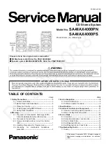 Panasonic SA-MAX4000PN Service Manual preview