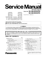 Preview for 1 page of Panasonic SA-MAX5000PN Service Manual