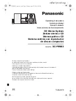 Panasonic SA-PM602 Operating Instructions Manual preview