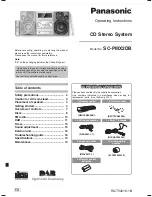 Panasonic SA-PMX2DB Operating Instructions Manual preview