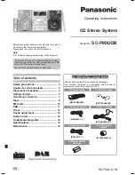 Preview for 1 page of Panasonic SA-PMX2DB Operating Instructions Manual