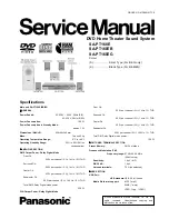 Предварительный просмотр 1 страницы Panasonic SA-PT160E Service Manual