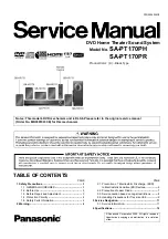 Предварительный просмотр 1 страницы Panasonic SA-PT170PH Service Manual