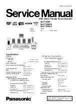 Предварительный просмотр 1 страницы Panasonic SA-PT350E Service Manual