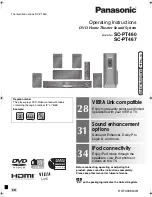 Предварительный просмотр 1 страницы Panasonic SA-PT460 Operating Instructions Manual