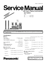 Предварительный просмотр 1 страницы Panasonic SA-PT465EE Service Manual