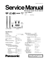 Panasonic SA-PT550GCP Service Manual preview
