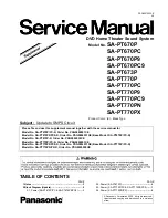 Preview for 1 page of Panasonic SA-PT670P Service Manual