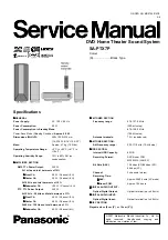 Предварительный просмотр 1 страницы Panasonic SA-PTX7 Service Manual