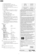 Предварительный просмотр 2 страницы Panasonic SA-PTX7 Service Manual