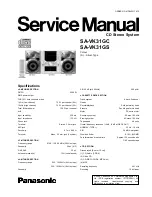 Panasonic SA-VK31 Service Manual preview