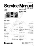 Предварительный просмотр 1 страницы Panasonic SA-VK31GC Service Manual