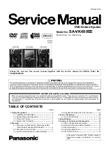 Preview for 1 page of Panasonic SA-VK480EE Service Manual