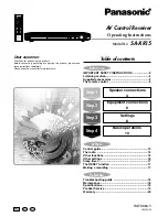 Preview for 1 page of Panasonic SA-XR15 Operating Instructions Manual