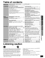 Preview for 3 page of Panasonic SA-XR57K - AV Receiver Operating Instructions Manual