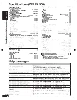 Предварительный просмотр 38 страницы Panasonic SA-XR59 Operating Instructions Manual