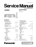 Предварительный просмотр 1 страницы Panasonic SA-XR700EG Service Manual