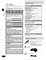 Предварительный просмотр 2 страницы Panasonic SAAK200 - MINI-HES/W CD PLAYER Operating Instructions Manual