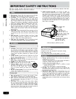 Предварительный просмотр 4 страницы Panasonic SAAK200 - MINI-HES/W CD PLAYER Operating Instructions Manual