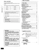 Preview for 2 page of Panasonic SAAK25 - MINI HES W/CD-P Operating Instructions Manual