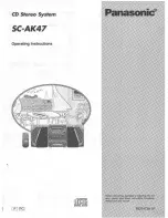 Preview for 1 page of Panasonic SAAK47 - MINI HES W/CD-PLAYER Operating Instructions Manual