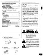 Preview for 3 page of Panasonic SAAK47 - MINI HES W/CD-PLAYER Operating Instructions Manual