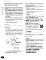 Предварительный просмотр 4 страницы Panasonic SAAK57 - MINI HES W/CD-P Operating Instructions Manual