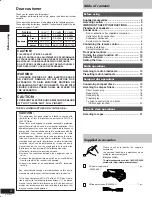 Preview for 2 page of Panasonic SAAK66 - MINI HES W/CD PLAYER Operating Instructions Manual