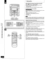 Предварительный просмотр 18 страницы Panasonic SADK1 - MINI HES W/CD Operating Instructions Manual