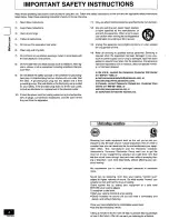 Preview for 4 page of Panasonic SADK10 - MINI CD/DVD CHANGER Operating Instructions Manual