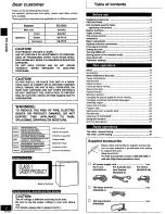 Preview for 2 page of Panasonic SADK2 - 5 DISC DVD/CD CHANGE Operating Instructions Manual