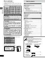 Предварительный просмотр 2 страницы Panasonic SADK20 - MINI CD/DVD CHANGER Operating Instructions Manual