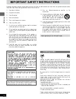 Предварительный просмотр 4 страницы Panasonic SADK20 - MINI CD/DVD CHANGER Operating Instructions Manual