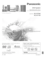 Предварительный просмотр 1 страницы Panasonic SADT100 - MINI SYSTEM RECEIVER Operating Instructions Manual