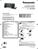 Preview for 1 page of Panasonic SAEN38 - CD STEREO SYSTEM Operating Instructions Manual