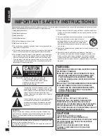 Предварительный просмотр 2 страницы Panasonic SAHC30 - COMPACT STEREO SYSTEM Operating Instructions Manual