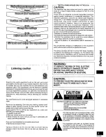 Предварительный просмотр 3 страницы Panasonic SAHE7 - RECEIVER Operating Instructions Manual