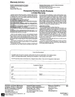 Предварительный просмотр 26 страницы Panasonic SAHE7 - RECEIVER Operating Instructions Manual